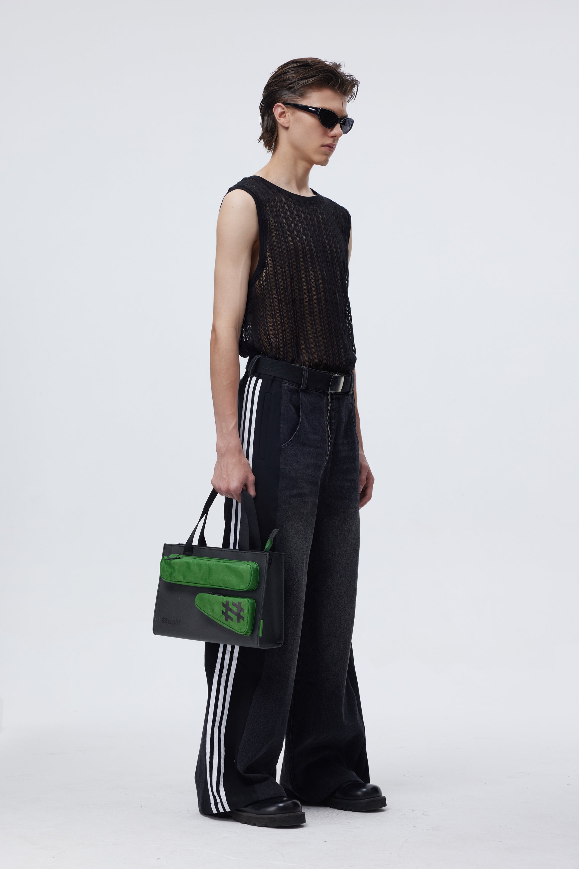 Solif - Messenger Tote | Rock Dark | Forest Green